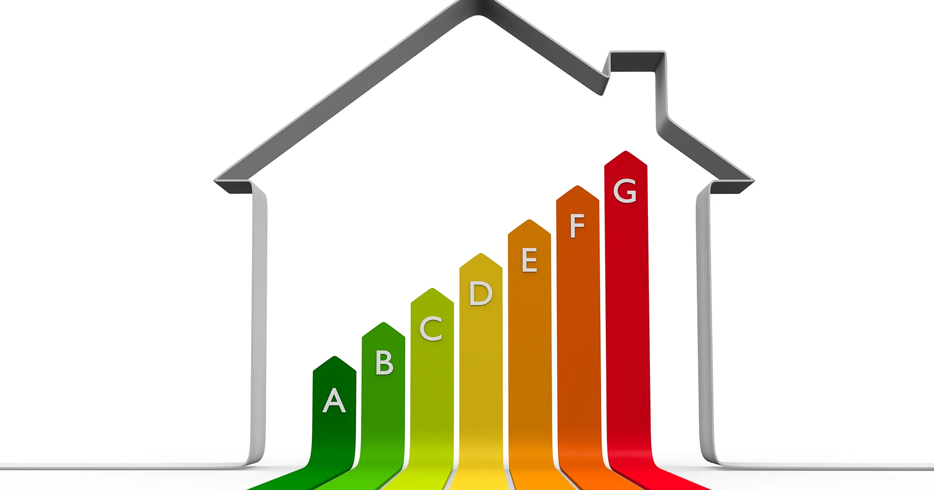 Afbeelding van een huis met energielabels